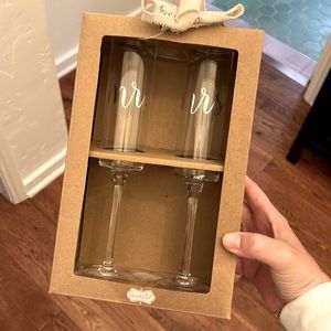 Mr. & Mrs. Champagne Glasses